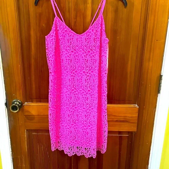 white christmas dresses Pink Crochet Dress for Women main image 1